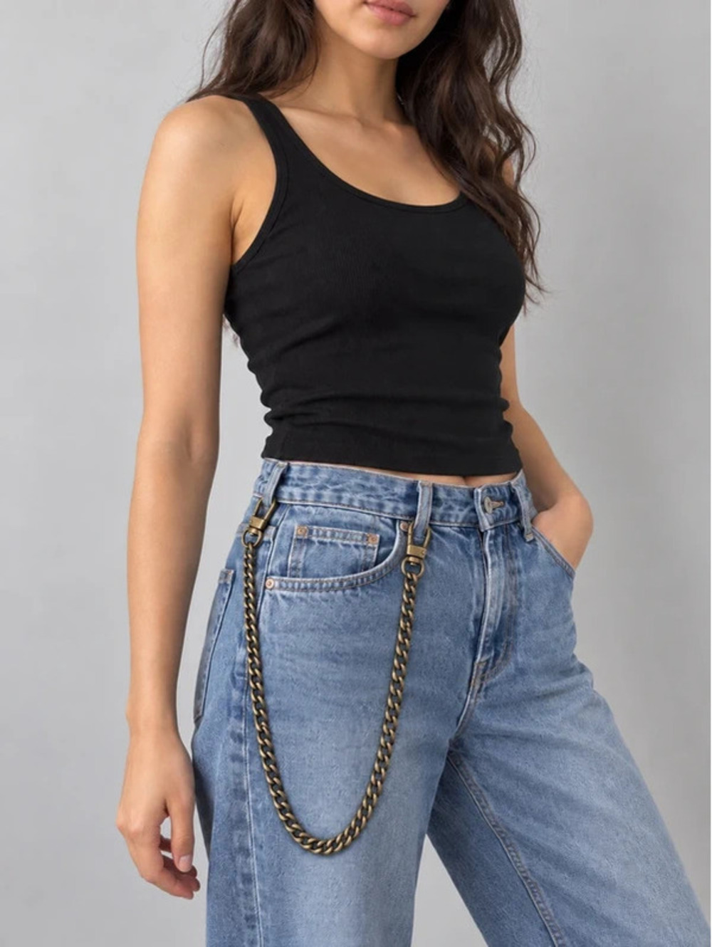 New Y2K Pants Wallet Chain Set Antique Bronze Punk Grunge Hip Chain